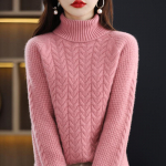 K&otilde;rge kaelusega pikkade varrukatega s&uuml;gistalvise praetud taigna keerdumine mitmek&uuml;lgne kudum, naiste vaba vabaaja laisk stiilis alumine kampsun. one size roosa