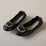 Mugavad slip-on naiste kingad Uued nahast naiste korterkingad &Uuml;mar nina Lamedad kingad 35 must