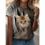 Naiste kassi prindiga l&uuml;hikeste varrukatega T-s&auml;rk S