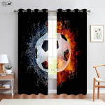 Spordijalgpall Seina purustav 3D-printimine Kardinad Kaasaegsed Lihtsad Moodsad Kardinad Magamistuba Elutuba K&ouml;&ouml;k Dekoratiivne kardin W50xH130(CM)x2PCS&Rod pocket