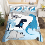Dinosaurus Kattekott Poistele T&uuml;drukutele Armas Multikas Metsik Dino Voodipesu Komplekt Lastele Džungli Loomad Tekikate Kawaii Tekikate EU Single(135x200cm)