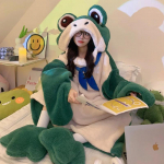 Talvine flanellist &ouml;&ouml;s&auml;rk Kapuutsiga soe pidžaama hommikumantel Kawaii riided pidžaama eriti suur paksendatud kodune Korea stiilis &ouml;&ouml;s&auml;rk M