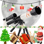 Astronoomiline teleskoop, kaasaskantav monokulaarne &otilde;ppekasutus, 80 mm suur objektiiv, 40-kordne suurendus, k&auml;sitsi teravustamine, t&auml;htede vaatlemine ja kosmoseuuringud valge