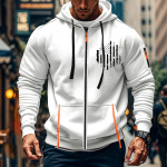 Meeste sportlik vabaaja kapuuts, kardigan, lukuga, mitme taskuga kapuuts L must