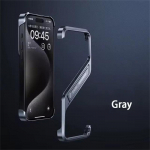 Metallist n&auml;htamatu hoidikuga telefoni&uuml;mbris Iphone 12 13 14 15 16 Pro Max S t&uuml;&uuml;pi alumiiniumist &auml;&auml;risteta telefoni kate Soojust hajutav aluse korpus iPhone 16 Pro Max hall