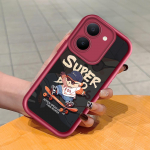 Pehme silikoonist ruudukujulise redeli mustriga telefoni&uuml;mbris, t&auml;ielikult kattev, kaamera p&otilde;rutuskindel kaitse, kummist &uuml;mbris Vivole Vivo Y02T pruun