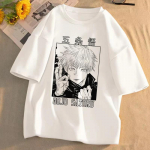 Suvine Jaapani Unisexga Gojo Satoru Puuvillane T-s&auml;rk Unisex Jujutsu Kaisen Anime T-s&auml;rk Unisex Harajuku Kawaii L&uuml;hikeste Varrukatega T-s&auml;rk L