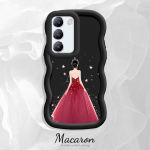 V&auml;rvitud muster Big Wave Edge pehme silikoon materjal Macaron telefoni &uuml;mbris p&otilde;rutuskindel kaitsev kummist korpus OnePlus Vivo Motorola Moto jaoks Vivo Y21A valge