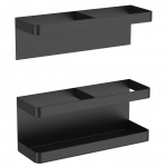 Seinale kinnitatav vihmavarju s&uuml;sinikterasest aluse hoidik Reguleeritava k&otilde;rgusega vihmavarju hoiustamisriiul riidepuu korraldaja kontori kodu jaoks must