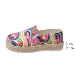 Suvised Naiste Madalad Mokassiinid 2024 Uus Stiil Kombineeritud V&auml;rvilise Kunstilise Moega Vabaaja V&auml;lisjalatsid Pealelibistatavad 36