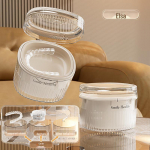 Multifunktsionaalne l&auml;bipaistev proteeside ja hambaharjade puhastuskarp Braces Soaking Box Aishabai