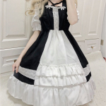 Alice Imedemaal Armas Naiste Lolita OP Kleit Volangidega Pits&auml;&auml;ris Jaapani Harajuku Pikkade Varrukatega Nuku Teismelise Kleit Haldjas Vestidos One Size