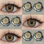 EYESHARE 1pair Blue Color Contact Lenses Brown/Gray/Green Colored Eye Contacts Beauty Cosmetics Natural Eye Lenses Yearly