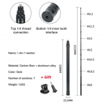 3M 1,5M &uuml;lipikk s&uuml;sinikkiust n&auml;htamatu selfie-pulk Insta360 X4 Ace Pro X3 DJI Action 4 GoPro action-kaamera selfie-pulk