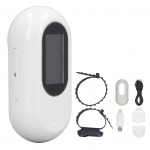 Lemmiklooma kaelarihmakaamera Full HD 90-kraadise lainurkvaatega V&auml;ike koer Kass Tegevuskaamera videosalvestustega jaoks valge