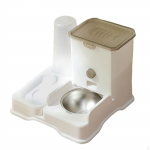 2 in 1 Automatic Pet Waterer Large Capacity Food Storage Self Feeder Cats Dog Water and Stainless Steel Bowl