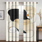 Abstraktne geomeetriline kunst Moodne boheemlaslik esteetika Elegantsed kardinad Akknakardinad elutuppa, magamistuppa, k&ouml;&ouml;ki 2 tk Dekoratsioon 150W166H(CM)59x65in&Grommet Top