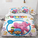 Pocoyo voodikomplekt 3D-tr&uuml;kiga tekikott ja padjap&uuml;&uuml;r 2/3 tk Kahekohaline T&auml;issuuruses Queen-size King-size Tekikott Kodutekstiilid Laste kingitused 140x200cm-2pcs