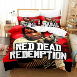M&auml;ng Undead Nightmare Red Dead Redemption Voodipesu Komplekt Poistele T&uuml;drukutele &Uuml;he- v&otilde;i Kahekohaline Suurus Tekikott Padjap&uuml;&uuml;r Voodi Lapsed T&auml;iskasvanud 70x133cm 2pcs