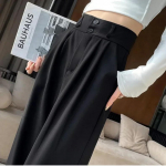 Elegantne k&otilde;rge v&ouml;&ouml;kohaga &uuml;likonnap&uuml;ksid Naistele Sirged Mustad Korea Kontori Daamide P&uuml;ksid Mood N&ouml;&ouml;p Lahtised Kevad Naiste Streetwear 2025 S must