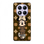 Coque - Maniacase - Xiaomi Redmi Note 14 Pro 5G - Minnie DISNEY - Marron - Souple