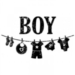 Tampon bois naissance gar&ccedil;on - Boy