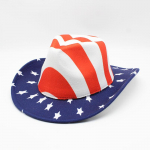 Ameerika lipp Western Panama Cowboy Usa Hat Sailor Dance Top Hat Isiksus Prairie Star Jazz Hat M（56-58cm）