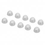 10 tk heliv&otilde;imendi suletud kuplitega &uuml;hekihilised kahe auguga silikoonist asendusk&otilde;rvatroppide otsikud M 10mm / 0.39in