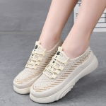 Naiste kootud v&otilde;rkkangast kerged sokktossud hingavad vabaajajalatsid mugavad libisevad platvormkingad treeningkingad naistele 39