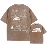 Retro Rock Arctic Monkeys muusikaalbumi graafilise T-s&auml;rgi meeste vintage pestud &uuml;lisuur l&uuml;hikeste varrukatega T-s&auml;rk Y2K hiphopi t&auml;navariietus S