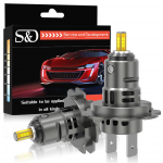 2tk 6-poolne 360&deg; 20000LM H7 LED auto esitulede pirnid Canbusi led-valgusti juhtmevabaks koos ventilaatoriga CSP Auto Mini H7 esilatern udutuled Plug&play 6000K 12V