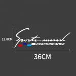 1 x peegeldav Sports Mind Produce by M Performance auto esitulede kleebis Kapoti kapoti kleebis (15*40 cm)