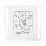 Chat Dans La Chaussure (41 x 37cm), Textile Halfware, Soie