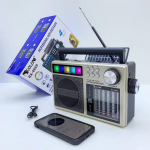 Kaasaskantav Retro AM/FM/SW Band Raadio Vastuv&otilde;tja Multifunktsionaalne P&auml;ikeseenergia Bluetooth K&otilde;lar RGB Valgusega Stereoheli Audio RX-868S kuld