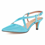 Naiste kingad Suvi 5cm Terava ninaga Ristrihmaga Pandlaga Sandaalid Slingback K&otilde;rged kontsad Pidu Pulmakleit Mugavad kingad 39 blue