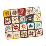 Absorbent Dish Drying Mat for Kitchen Use, Non Slip and Easy to Clean Blue and Brown