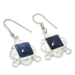 Sodalite Handmade 925 Sterling Silver Jewelry Earring 1.42 u9o05