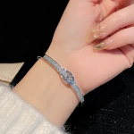 Moekas, Minimalistlik, Kvaliteetne, S&auml;rav Elektriline Tsirkoonidega Inkrusteeritud V&ouml;&ouml;pandlaga K&auml;ev&otilde;ru Naistele 19CM