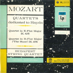 LP-plaat BUDAPESTI KEELPILLIKVARTETT - Mozart : Kvartett nr 16 Es-duuris Ma WL5177 COLUMBIA Jaapan Klassikaline Kasutatud
