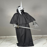 Nazguli kost&uuml;&uuml;m Halloweeni riietus S&otilde;rmuser&uuml;&uuml;tli r&uuml;&uuml;d Ratsaniku kost&uuml;&uuml;m Kleit S&otilde;rmuser&uuml;&uuml;tel Cosplay Angmari n&otilde;iakuninga kost&uuml;&uuml;m Keskaegne soomus gray