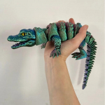 Kuum Toakujundus 3D Prinditud Krokodill Liigenditega Liigutatav Naljakad Kingitused P&ouml;&ouml;rlev Kontori Kodu Lauapealse Kaunistused K&auml;sit&ouml;&ouml; Decor 30cm