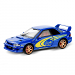 1/32 m&otilde;&otilde;tkava Subaru Impreza Rally sulamist v&otilde;istlusmudel Avatava uksega Lauakaunistus Heli Valgus Laste m&auml;nguasjad Poisi kingitus sinine