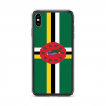Coque iPhone &ndash; Drapeau Dominique &ndash; iPhone XS Max &ndash; Souple &ndash; Mitmev&auml;rviline &ndash; Vertikaalne