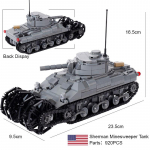 MOC II maailmas&otilde;ja USA s&otilde;jav&auml;e pealahingutank ehitusklotsid h&auml;vitaja LCM3 soomusmasin auto klotsid m&auml;nguasjad poiste kingitus