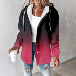 Fliisist kapuutsid naistele, sooja mustriga kampsun, n&ouml;&ouml;biga vooderdatud n&ouml;&ouml;riga kapuutsiga jakk-mantel L