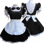 Naiste Mood L&uuml;hikeste Varrukatega Nukkkraega Retro Teenrit&uuml;druku Kleit Armas Prantsuse Teenrit&uuml;druku Kost&uuml;&uuml;m Cosplay Kost&uuml;&uuml;m XXXL lilla