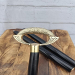 Disainer jalutuskepp Puidust jalutuskepp H&otilde;bedane messingist k&auml;epide nupp Kingitus M aero