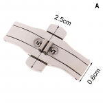1 tk roostevabast terasest kellarihma pannal kellarihma jaoks h&otilde;bedase pandlaga kella kokkuklapitav klamber kellanuppude tarvikute jaoks 25*6mm