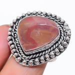Natural Noreena Jasper Gemstone 925 Sterling Silver Jewelry Ring Size 9 t0g52