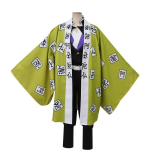 Demon Kimetsu Slayer No Yaiba Himejima Gyomei Cosplay Kost&uuml;&uuml;m &Uuml;likonnad Kimono Gyoumei Himejima Costume,M gray